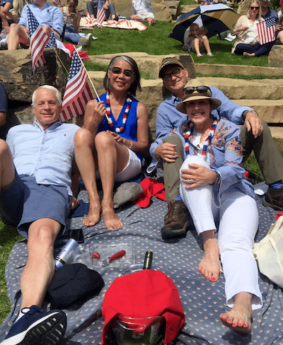 Celebrating July 4th with Jim Wagonlander, Mary Lee Chin, John Edge and Marianne