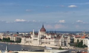 A view of Budapest along the Danube River