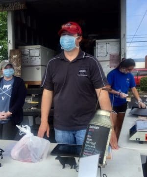 Jim Gilles with Hill View Farms Meats at the Owensboro Farmers' Market
