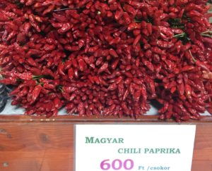 Paprika for sale in Hungary