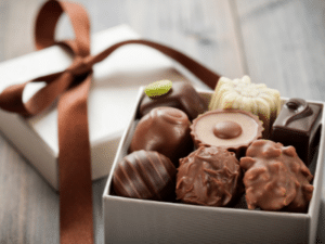 Decorative box of chocolates